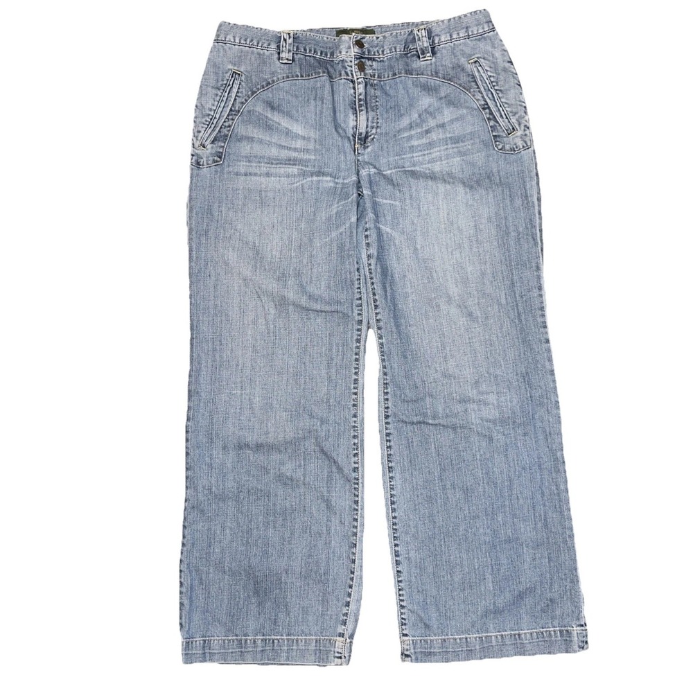 Vintage Lauren Ralph Lauren Womens High Rise Wide Leg Jeans 39x30 Faded Y2K